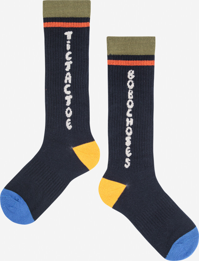 Tic Tac Toe Ekstra Lange Sokker Midnight Blue Midnight Blue 29-31 EU Blå 29-31 EU mann