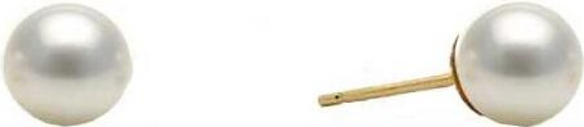 Øredobber i 585 gult gull med ferskvannsperler