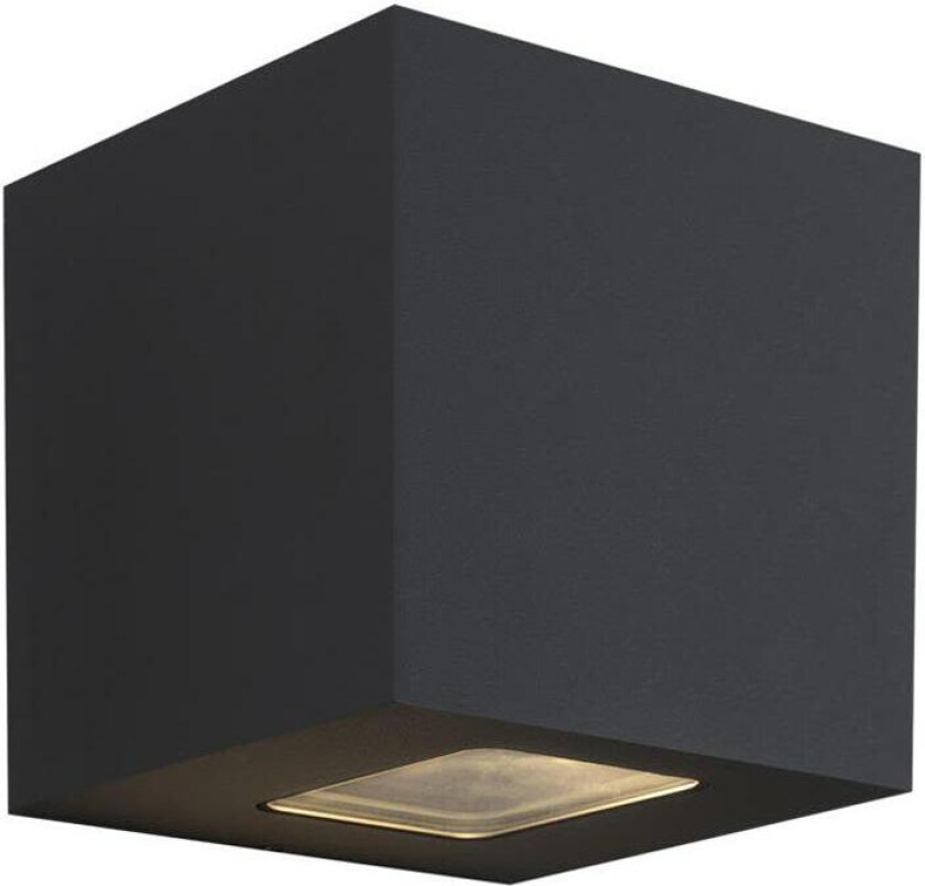 Cube XL I Veggarmatur 3000 K, 925 lm, 80°, 12,5 W, IP65 Antrasitt