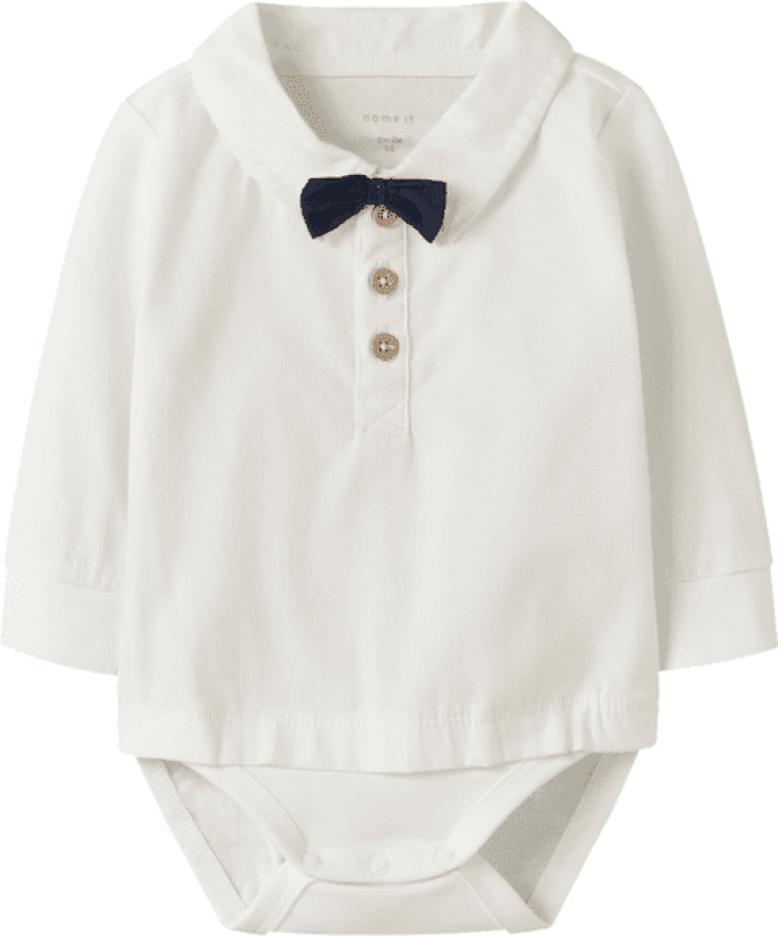 Bilde av Name It Nbmnoller body m/sløyfe, Cloud Dancer