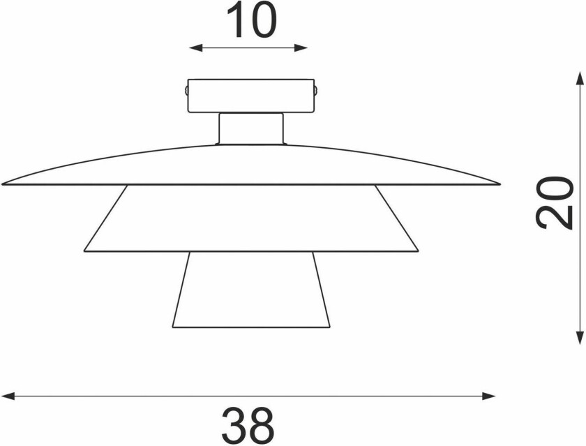 Taklampe Plato, oransje, metall, Ø 38 cm, E27
