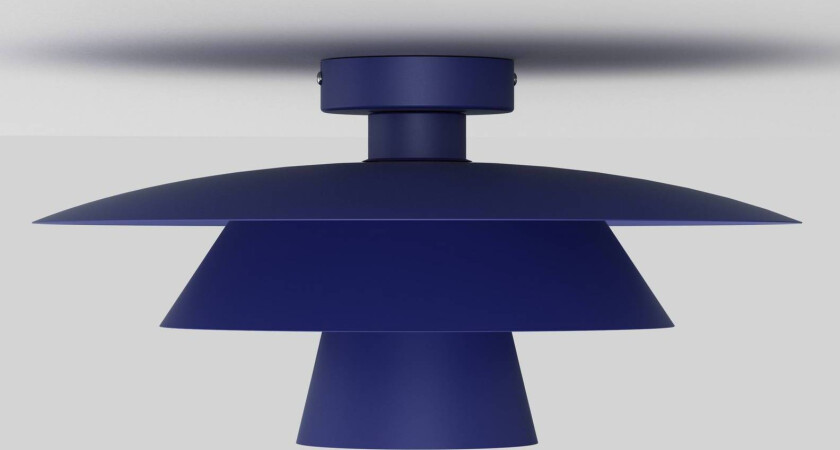 Taklampe Plato, mørkeblå, metall, Ø 38 cm, E27