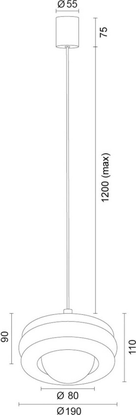 Hengelampe Tina, terrakotta/opal, glass, Ø 19 cm