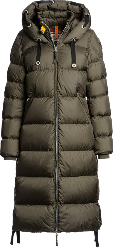 Women's Panda Long Down Jacket Olive Grey