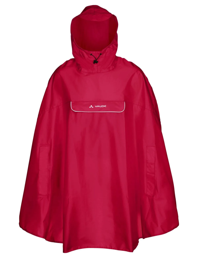 VAUDE Unisex Valdipino Rain Poncho Red Uni