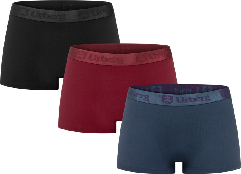 Women's Isane 3-pack Bamboo Boxers Cabarnet/Midnight Navy/Black Beauty