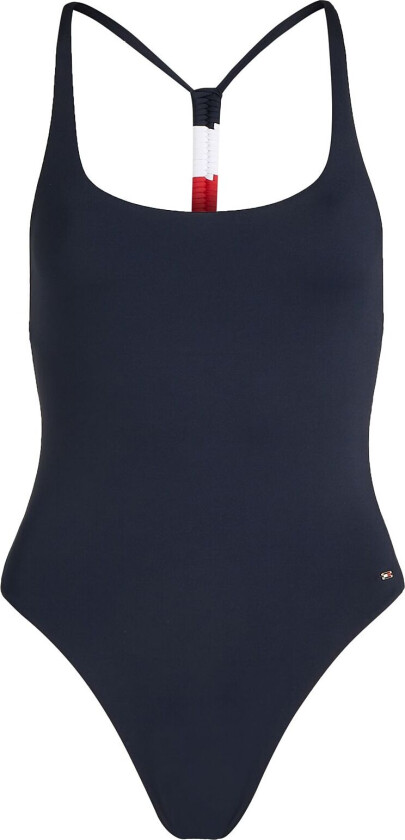 Racerback Piece Badedrakt Badetøy Blue Tommy Hilfiger