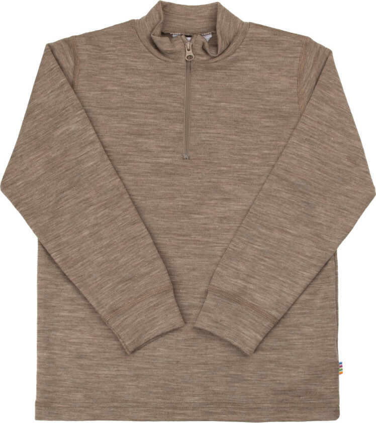 Ulltrøye Med Halv Glidelås Beige Melange Beige Melange-100 cm Wool Beige 100 cm Unisex