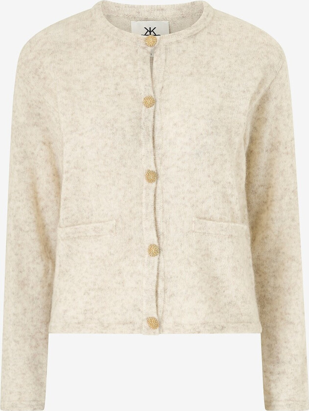 Kardigan kbZelda Round Neck - Hvit