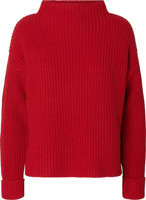 Pullover slfSelma Sus LS Knit Pullover - Rød