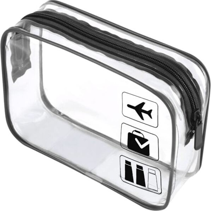Klar Toalettmappe for Reise, TSA Godkjent, 1 Liter, Klar Toalettmappe for Flyplass, Klar Toalettmappe, Klar Dusjveske, Klar Sikkerhetsveske