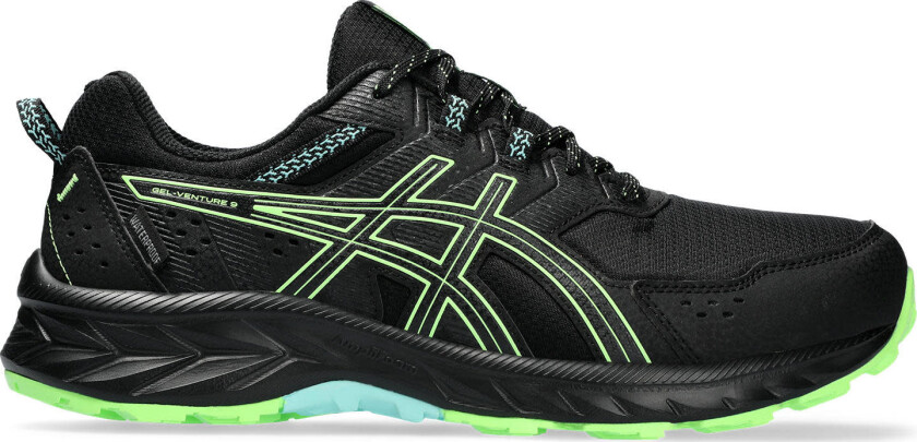 Asics Men's Gel-Venture 9 Waterproof 44, Black/Illuminate Green