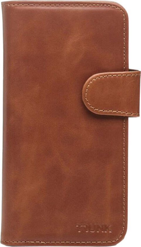 iPhone 13 Pro Trunk 2-i-1 Flip Deksel i Ekte Skinn m. Lommebok - Brun