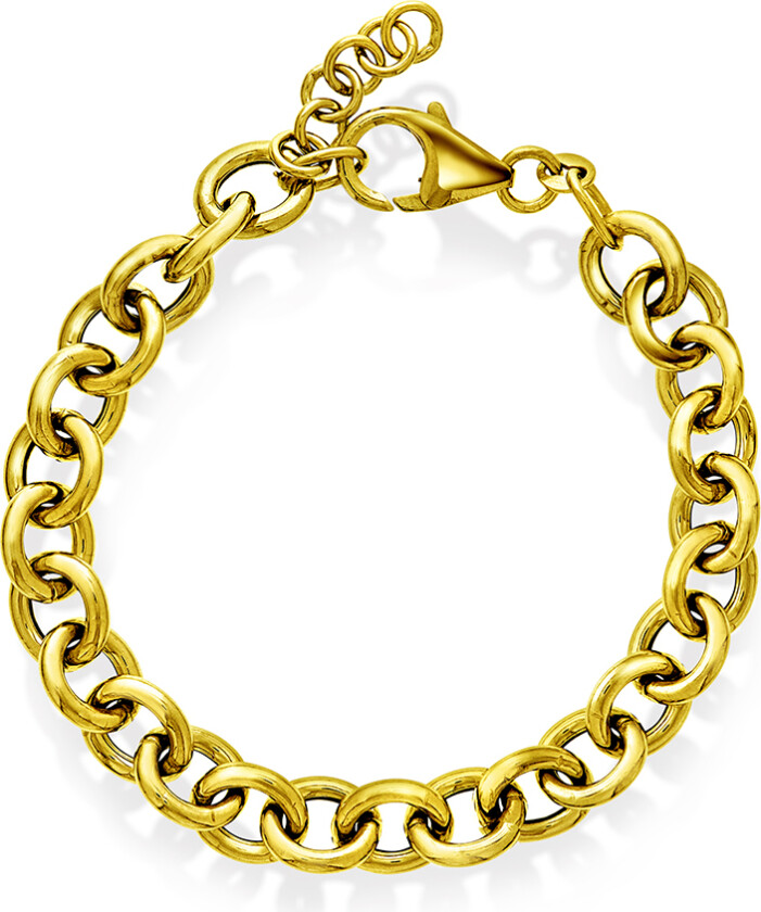 Rund anker armbånd i 925 sølv, 20 cm