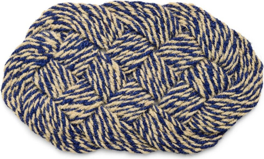Coco dørmatte 40x80 cm Swirl blue-off white