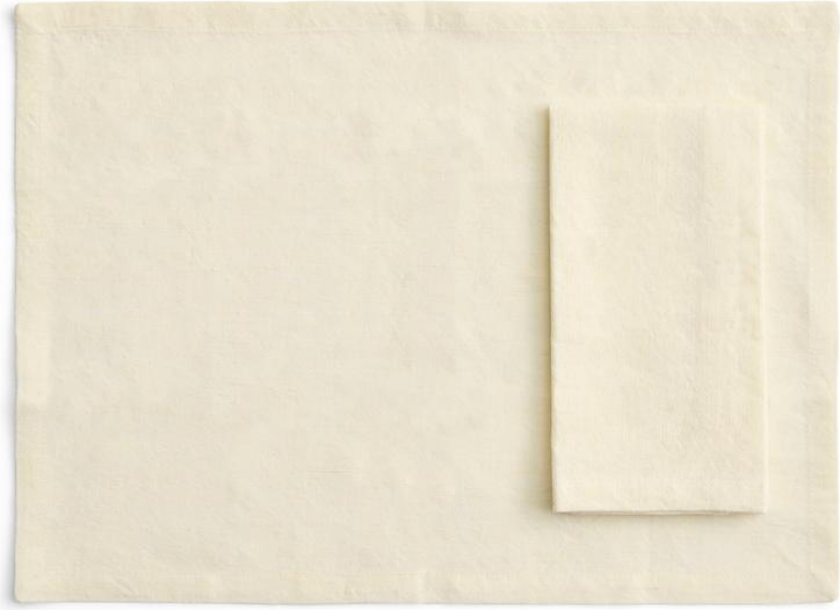 Tavolo bordbrikke/serviett 4-pakning Soft yellow