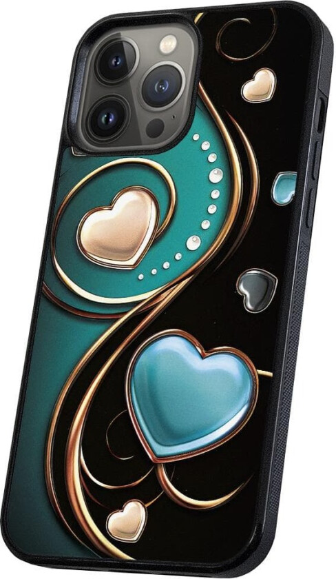 iPhone 14 Pro - Deksel/Mobildeksel Hjerter