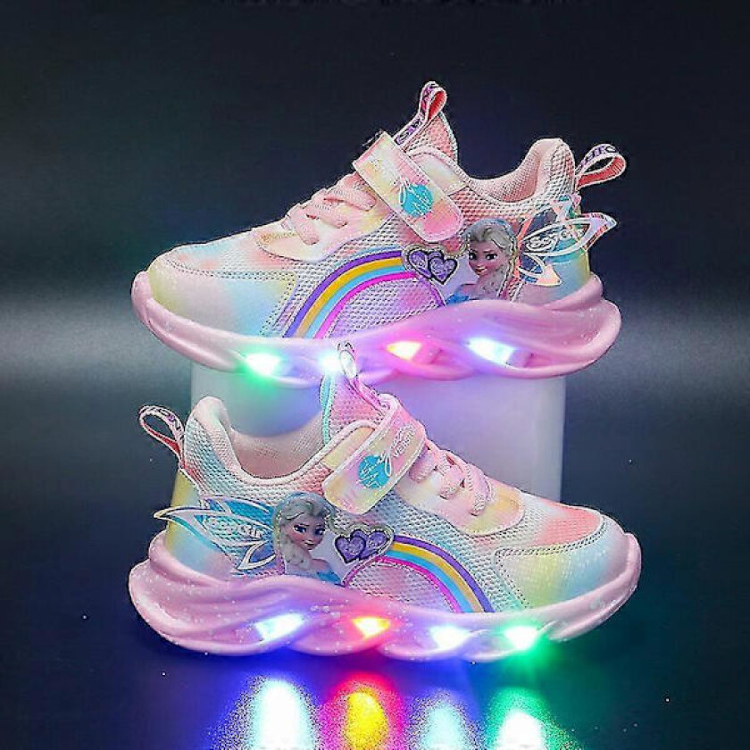 Barn Led Lysende Sko Sneakers Blinkende Barn Jenter Lysende Trenere Størrelse