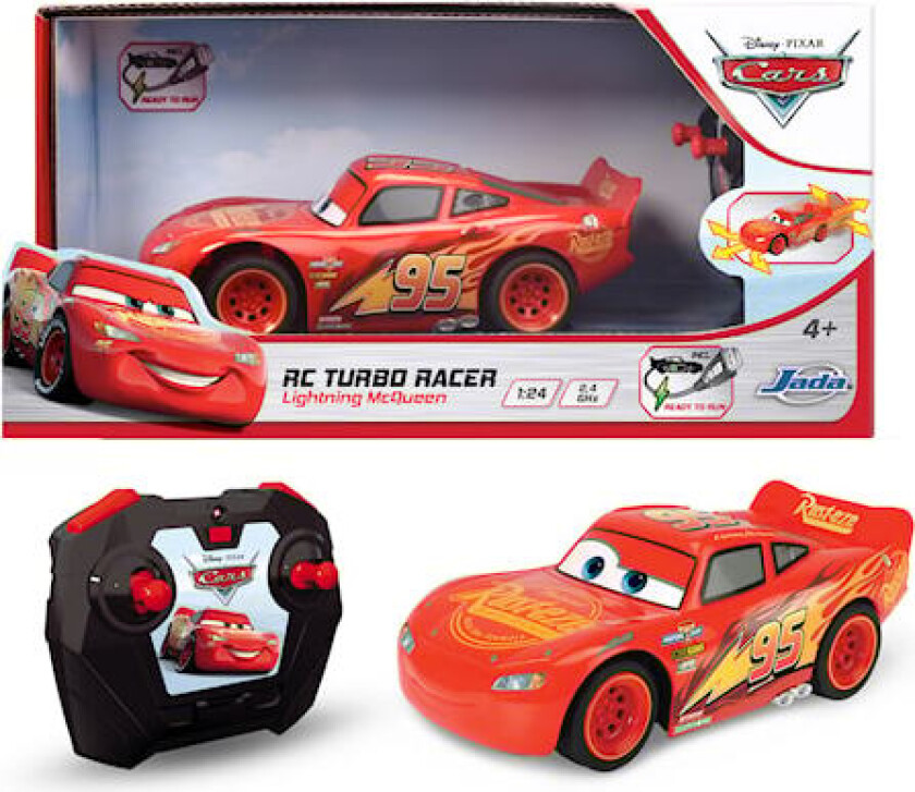 Disney Biler Radiostyrt Lynet McQueen Turbo Racer 1:24