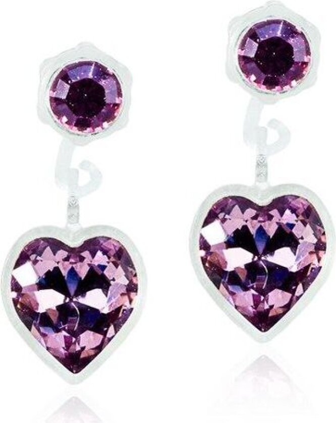Medical Plastic Pendant Heart 6mm Light Amethyst