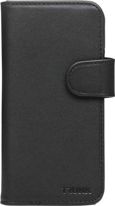 iPhone 13 Pro Max Trunk 2-i-1 Flip Deksel i Ekte Skinn m. Lommebok - Svart
