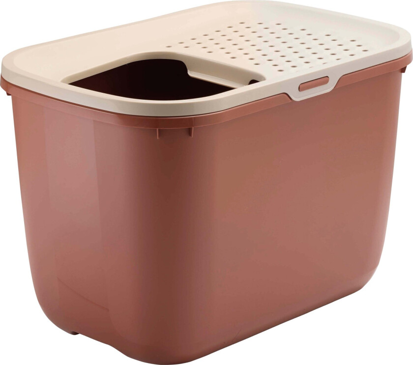 Bilde av Savic kattetoalet Hop-in med topptilgang - Champagne Rosa/Tuscan Rød