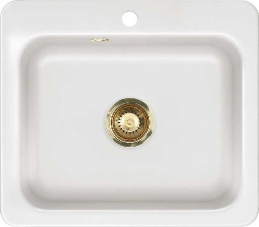 Juna 57 kjøkkenvask, 57,5x51 cm, hvit