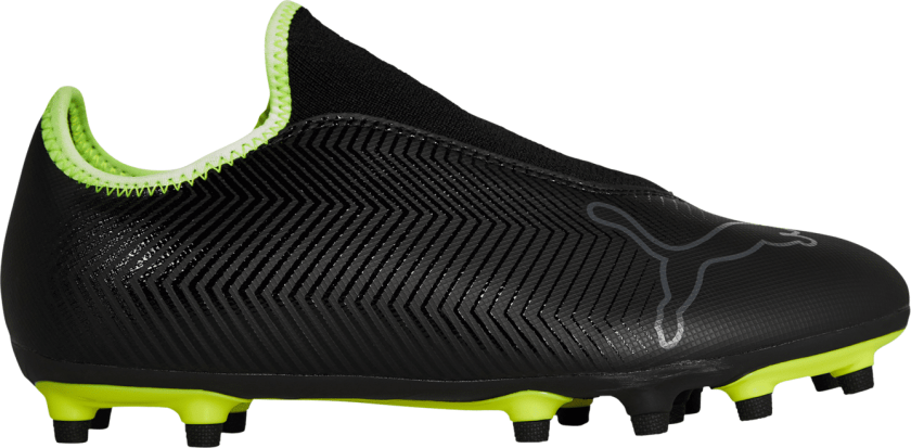 Finesse Laceless FG, fotballsko gress, unisex Black/FluYellow