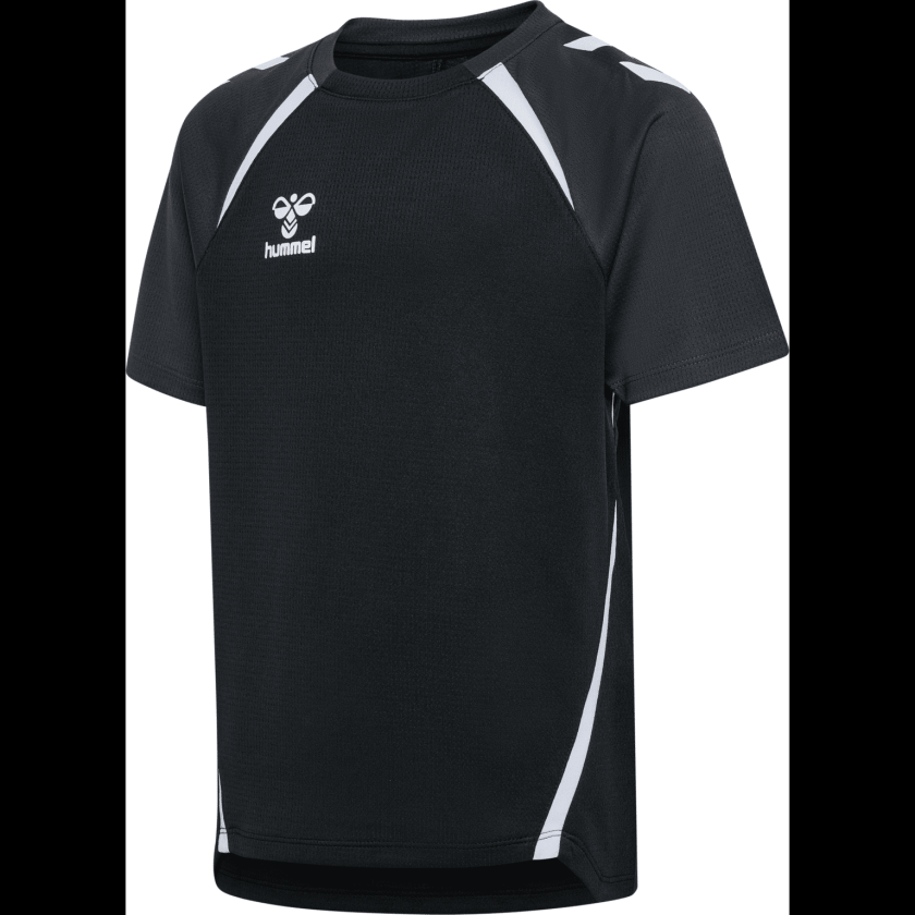 hmlLEAD 2.0 Jersey Short Sleeve, treningstrøye, barn Black/Asphalt