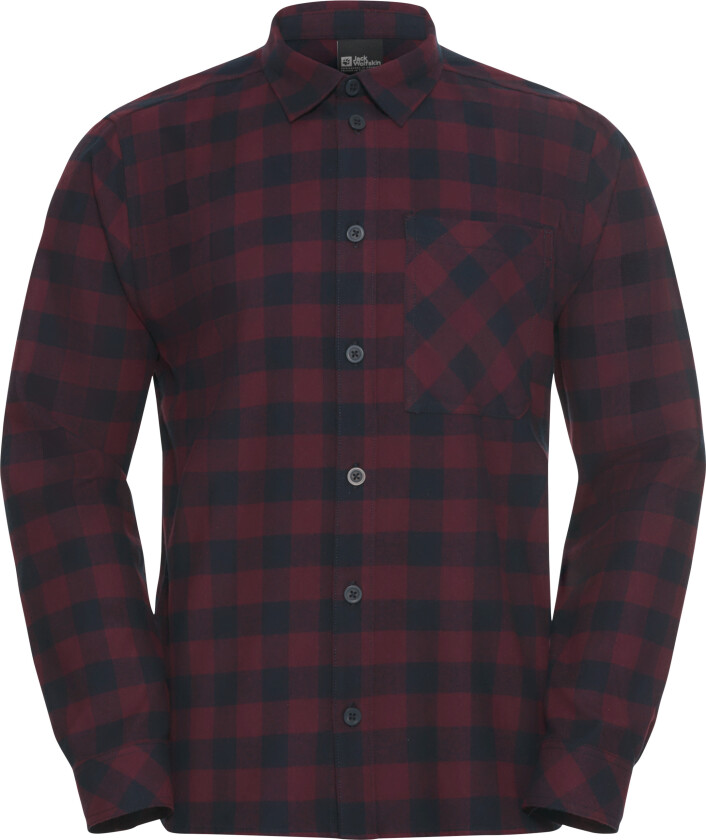 Men's Lite Flannel Shirt Check Amaranth