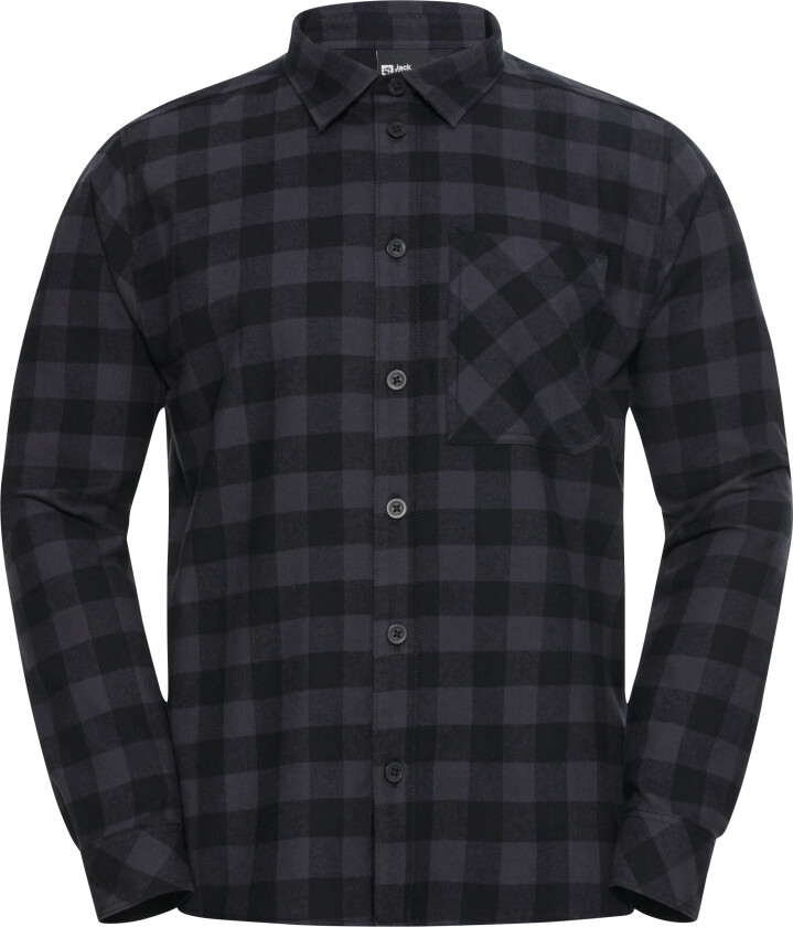 Men's Lite Flannel Shirt Check Black