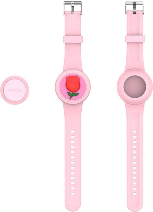 Apple AirTag Silikonrem med 3D-Design – Rosa / Rose