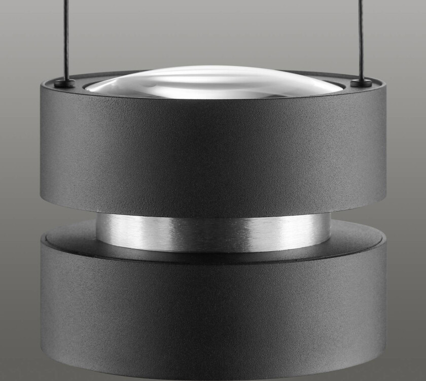 LED-hengelampe Glow-Sphere, Ø 18 cm, svart, metall