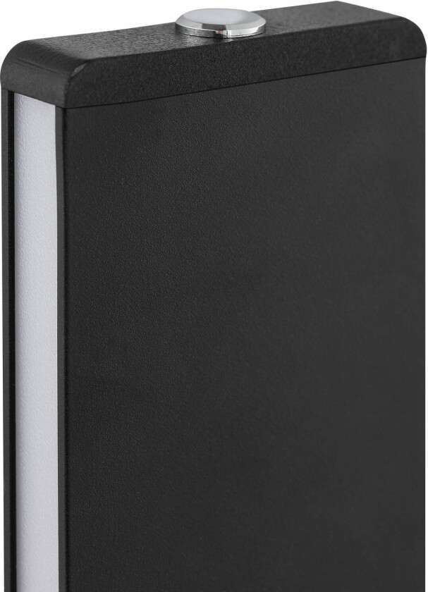 LED-gulvlampe Arcus, svart/brun, høyde 126 cm, metall/tre