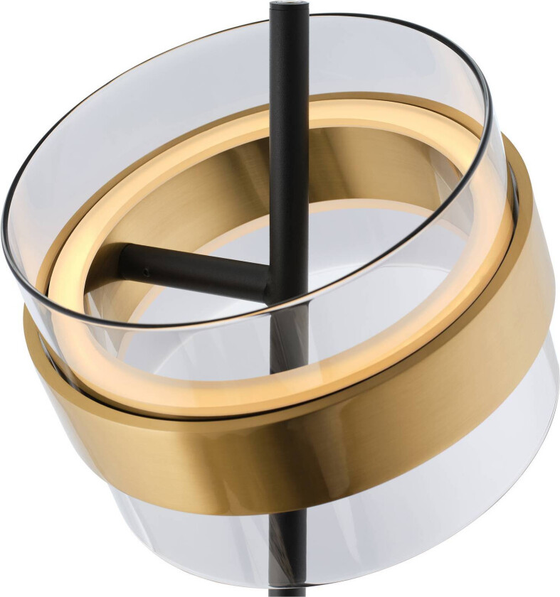 LED-gulvlampe Inside, messingfarget/røykgrå, høyde 146 cm