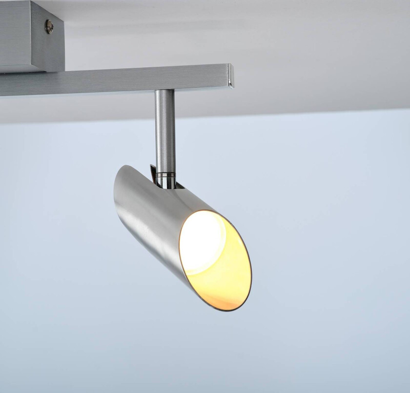 LED-downlight Risell, lengde 35 cm, aluminiumfarget