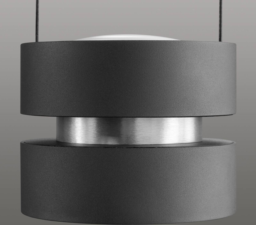 LED-hengelampe Glow-Sphere, lengde 112 cm, svart, metall