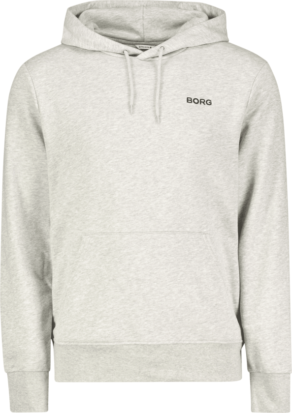Borg Essential 4 Hoodie, hettegenser, herre Light Grey Melange