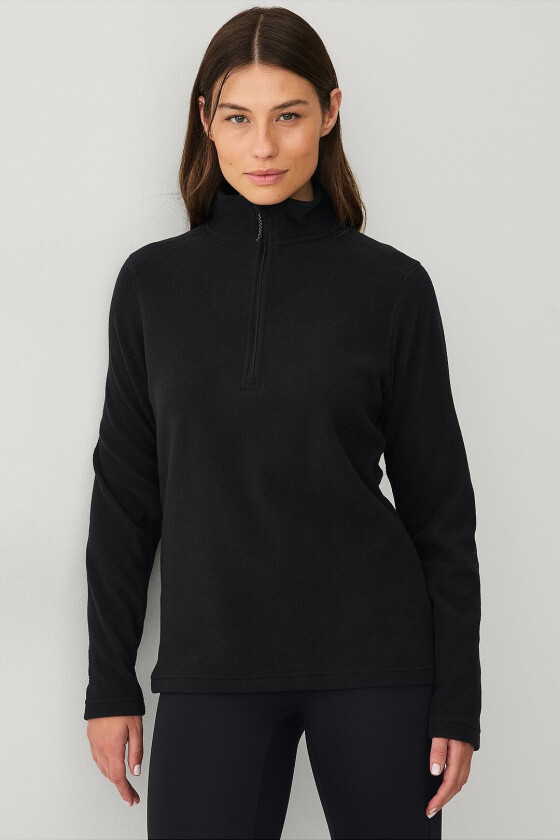 Fleecetrøye Fleece Basic Half Zip W - Svart