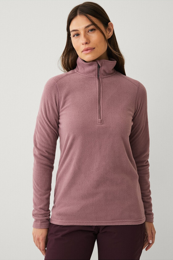 Fleecetrøye Fleece Basic Half Zip W - Lilla