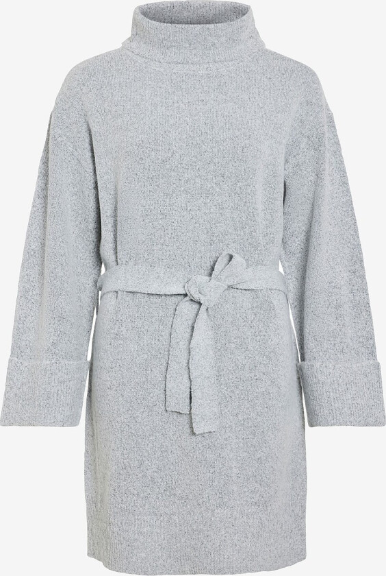 Strikketkjole viRolfie L/S Tie Belt Knit Dress - Grå