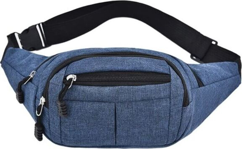 Midjeveske Menn Kvinner Fanny Pack Feriepenge Belteveske Blå