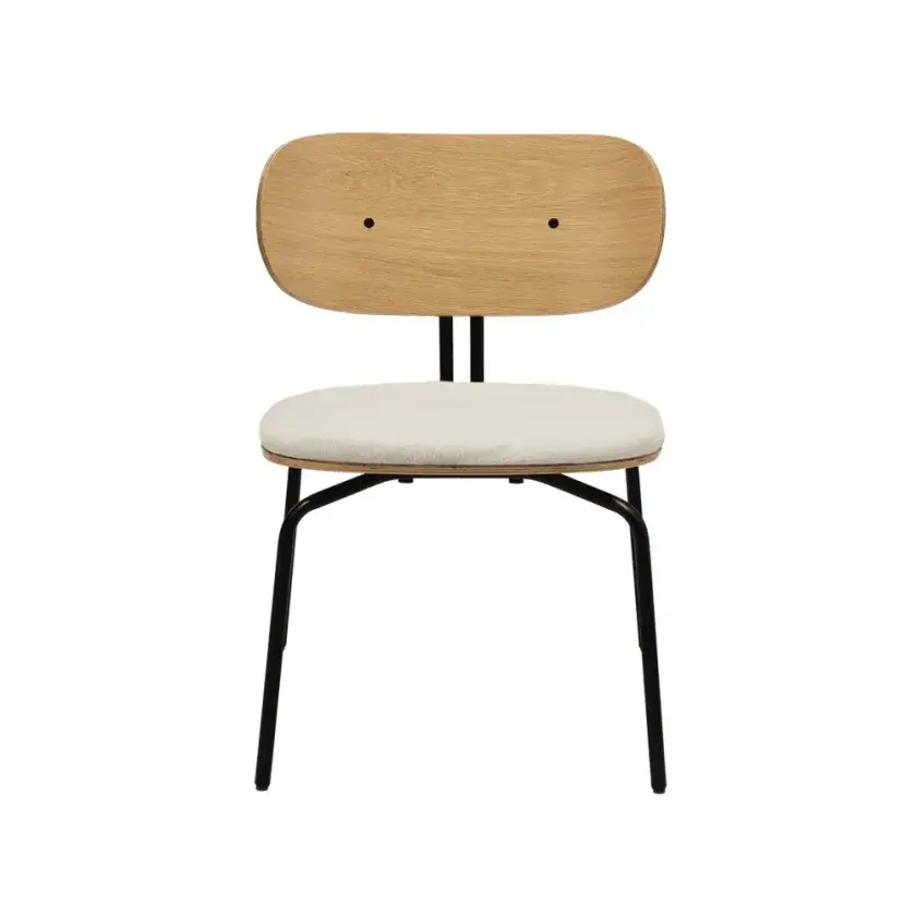 Curious lenestol eik/svart Teddy White