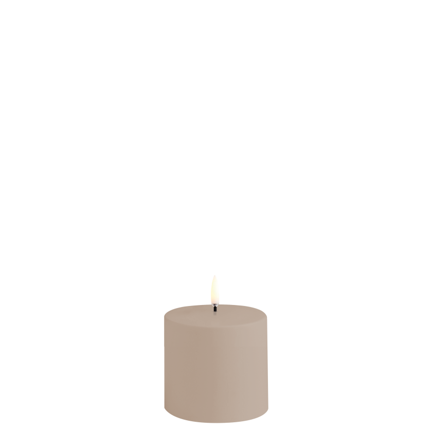 - Outdoor LED pillar candle - Sandstone - 7,8x7,8 cm (UL-OU-SA78078)