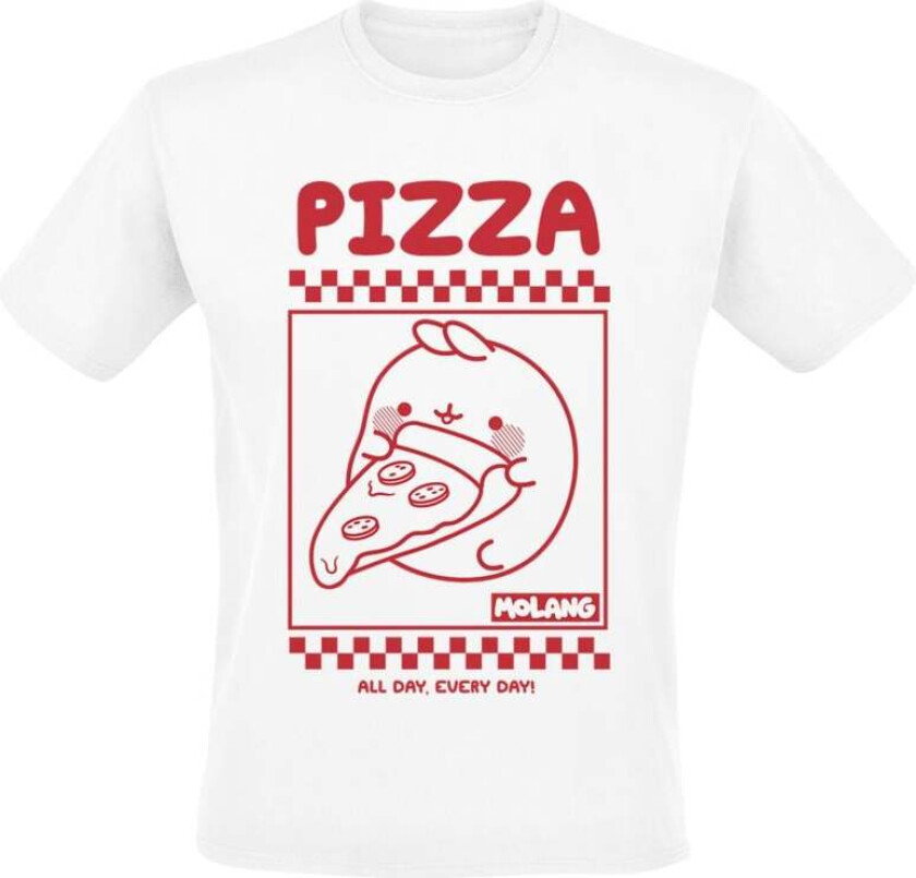 T-skjorte - Pizza Box - S til XXL - Herrer - hvit