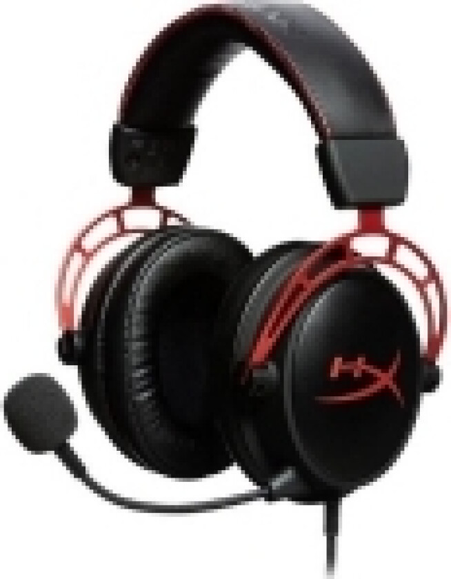 Kingston Cloud Alpha Gaming headset Refurbished (meget god) 3,5 mm jack med kabel Over-ear Sort, Rød