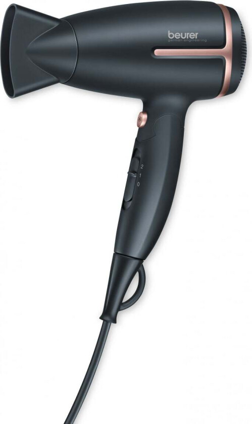 - HC 25 Travel Hair Dryer 1600 W Black - 3 Years Warranty