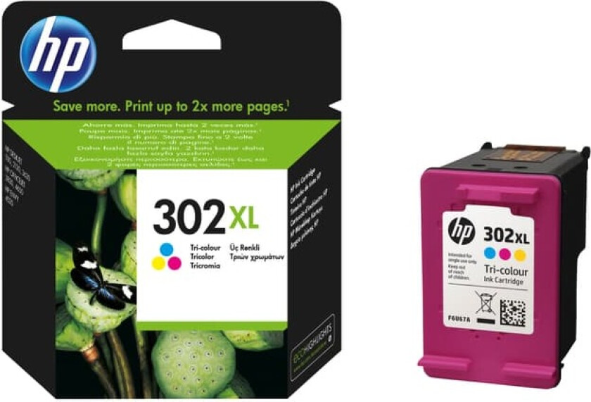 blekkpatron 302XL Cyan Magenta Gul