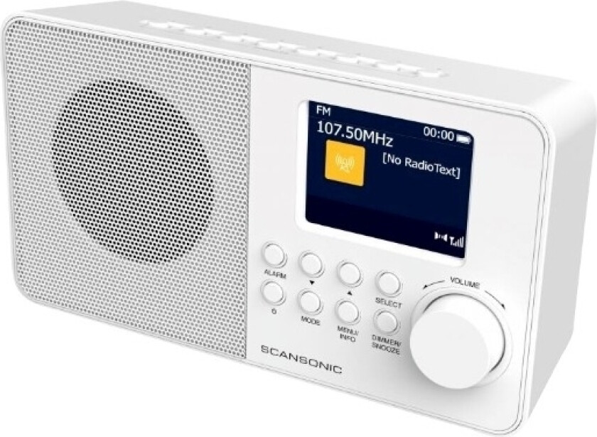 SCANSONIC DA220 FM/DAB+ RADIO, HVIT