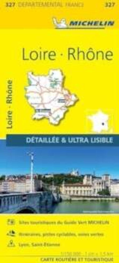 Loire, Rhone - Michelin Local Map 327 av Michelin